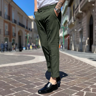 Pantalone Verde con Bottone limited - FLAG STORE